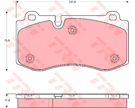 Brake Pad Set, disc brake COTEC GDB1667 TRW