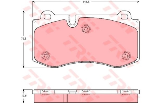 Brake Pad Set, disc brake COTEC GDB1667 TRW