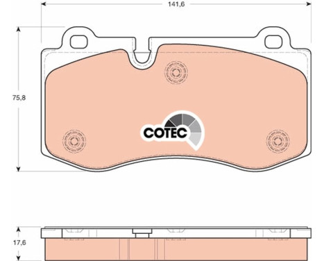 Brake Pad Set, disc brake COTEC GDB1667 TRW, Image 2