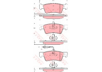 Brake Pad Set, disc brake COTEC GDB1671 TRW