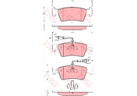 Brake Pad Set, disc brake COTEC GDB1672 TRW