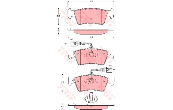 Brake Pad Set, disc brake COTEC GDB1672 TRW