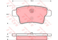 Brake Pad Set, disc brake COTEC GDB1692 TRW