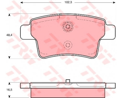 Brake Pad Set, disc brake COTEC GDB1692 TRW