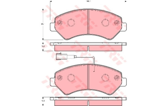 Brake Pad Set, disc brake COTEC GDB1703 TRW