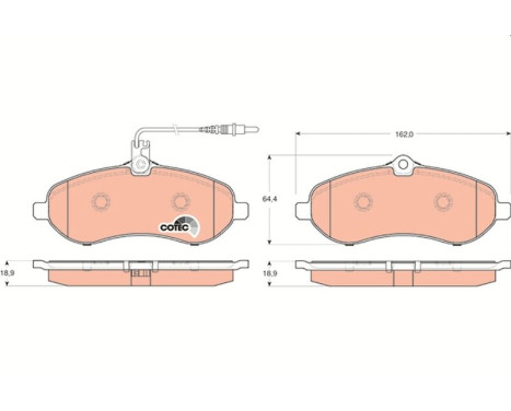 Brake Pad Set, disc brake COTEC GDB1718 TRW, Image 2