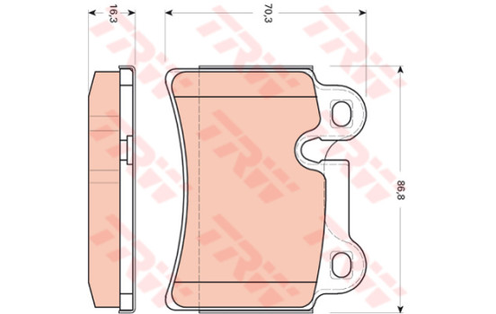 Brake Pad Set, disc brake COTEC GDB1722 TRW