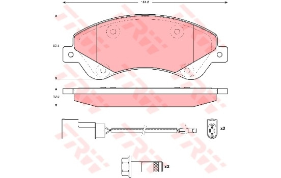 Brake Pad Set, disc brake COTEC GDB1723 TRW