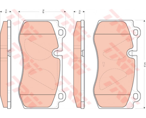 Brake Pad Set, disc brake COTEC GDB1733 TRW