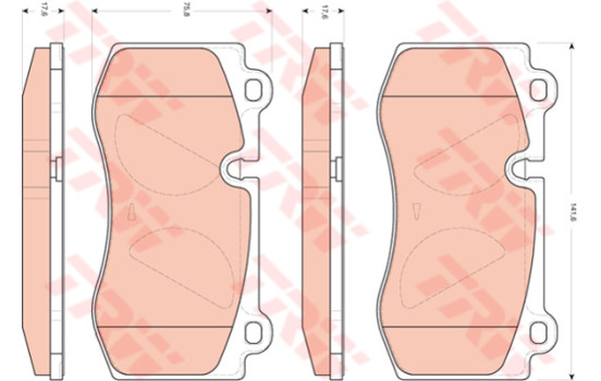 Brake Pad Set, disc brake COTEC GDB1733 TRW
