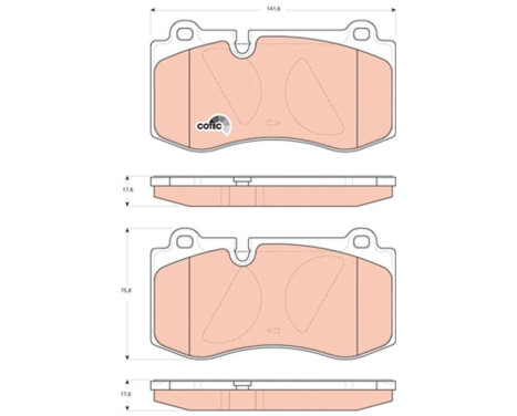 Brake Pad Set, disc brake COTEC GDB1733 TRW, Image 2