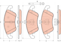 Brake Pad Set, disc brake COTEC GDB1737 TRW