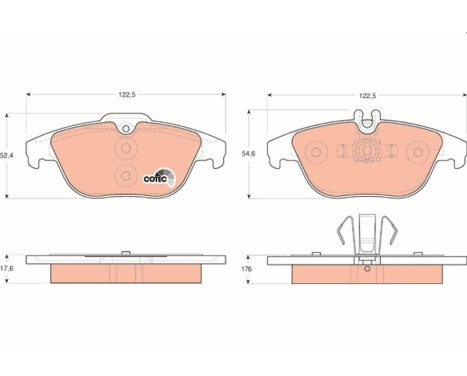 Brake Pad Set, disc brake COTEC GDB1738 TRW, Image 2