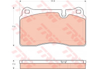 Brake Pad Set, disc brake COTEC GDB1743 TRW