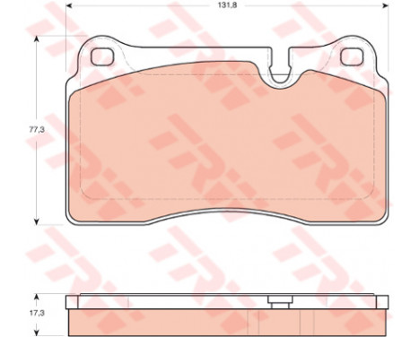 Brake Pad Set, disc brake COTEC GDB1743 TRW