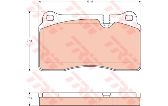 Brake Pad Set, disc brake COTEC GDB1743 TRW