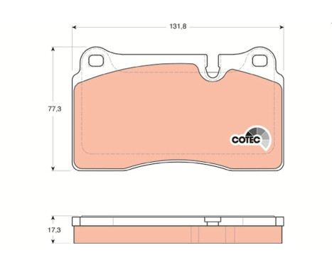 Brake Pad Set, disc brake COTEC GDB1743 TRW, Image 2