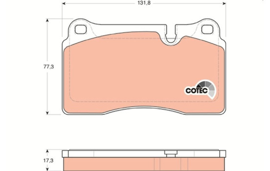 Brake Pad Set, disc brake COTEC GDB1743 TRW, Image 2