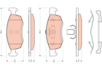 Brake Pad Set, disc brake COTEC GDB1749 TRW
