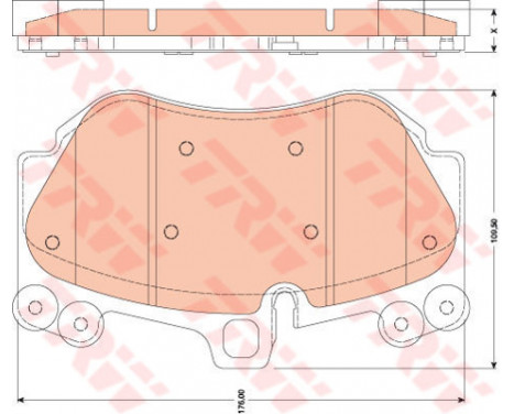 Brake Pad Set, disc brake COTEC GDB1764 TRW