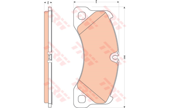 Brake Pad Set, disc brake COTEC GDB1774 TRW