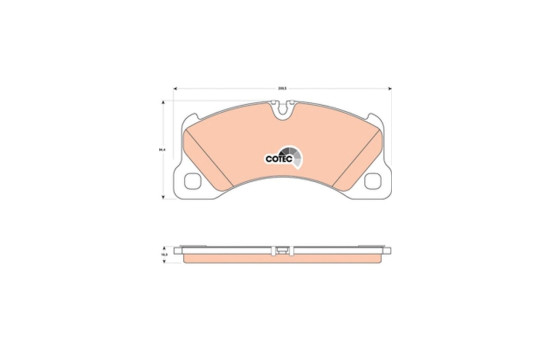Brake Pad Set, disc brake COTEC GDB1774 TRW, Image 2