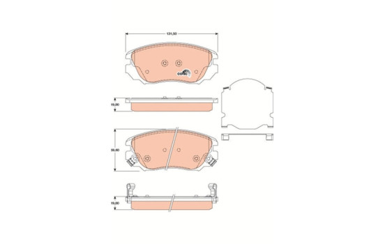Brake Pad Set, disc brake COTEC GDB1782 TRW, Image 2