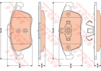 Brake Pad Set, disc brake COTEC GDB1790 TRW