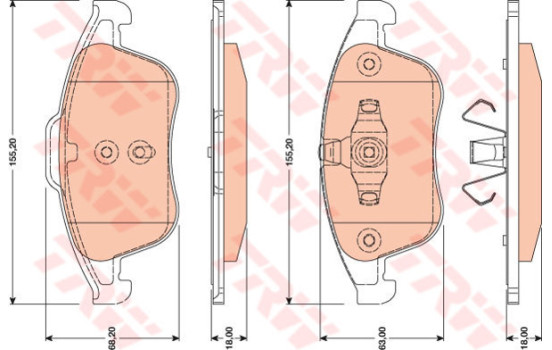 Brake Pad Set, disc brake COTEC GDB1790 TRW