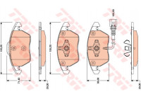 Brake Pad Set, disc brake COTEC GDB1807 TRW