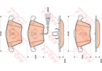 Brake Pad Set, disc brake COTEC GDB1809 TRW
