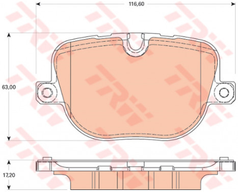 Brake Pad Set, disc brake COTEC GDB1824 TRW