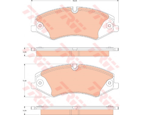 Brake Pad Set, disc brake COTEC GDB1825 TRW