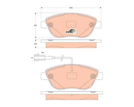 Brake Pad Set, disc brake COTEC GDB1829 TRW, Image 2