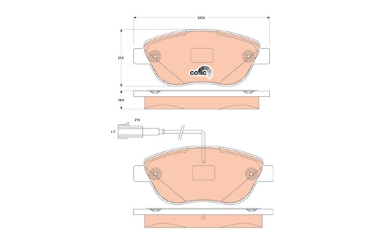 Brake Pad Set, disc brake COTEC GDB1829 TRW, Image 2