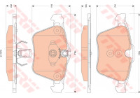 Brake Pad Set, disc brake COTEC GDB1835 TRW