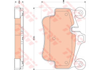 Brake Pad Set, disc brake COTEC GDB1836 TRW