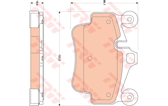 Brake Pad Set, disc brake COTEC GDB1836 TRW