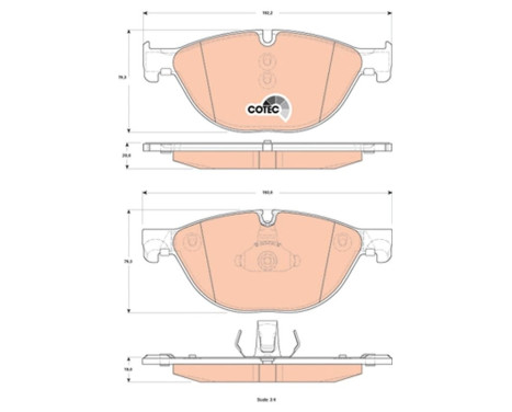 Brake Pad Set, disc brake COTEC GDB1838 TRW, Image 2