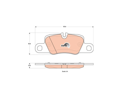 Brake Pad Set, disc brake COTEC GDB1849 TRW, Image 2