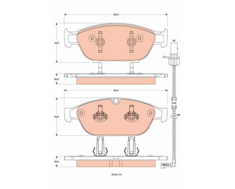 Brake Pad Set, disc brake COTEC GDB1883 TRW, Image 5