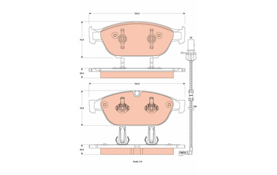 Brake Pad Set, disc brake COTEC GDB1883 TRW, Image 5