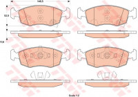 Brake Pad Set, disc brake COTEC GDB1921 TRW