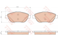 Brake Pad Set, disc brake COTEC GDB1926 TRW