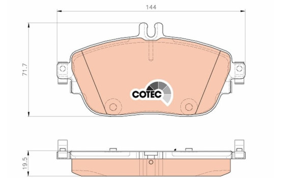Brake Pad Set, disc brake COTEC GDB1932 TRW, Image 2
