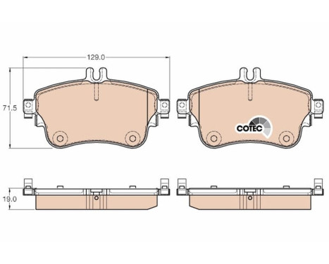 Brake Pad Set, disc brake COTEC GDB1933 TRW, Image 2