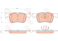 Brake Pad Set, disc brake COTEC GDB1934 TRW