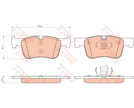 Brake Pad Set, disc brake COTEC GDB1934 TRW