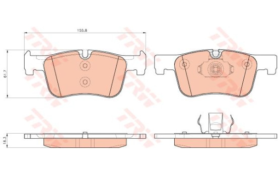 Brake Pad Set, disc brake COTEC GDB1934 TRW