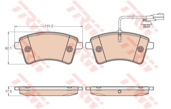 Brake Pad Set, disc brake COTEC GDB1941 TRW